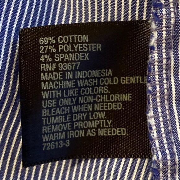 Worthington Pin Striped Long Sleeve Button Down Womens Top Size 18 - Picture 5 of 6